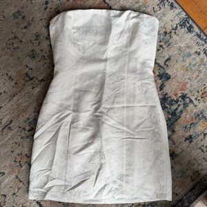 NWT | Reformation | Gabby Dress | White Strapless Mini Dress | Size 8